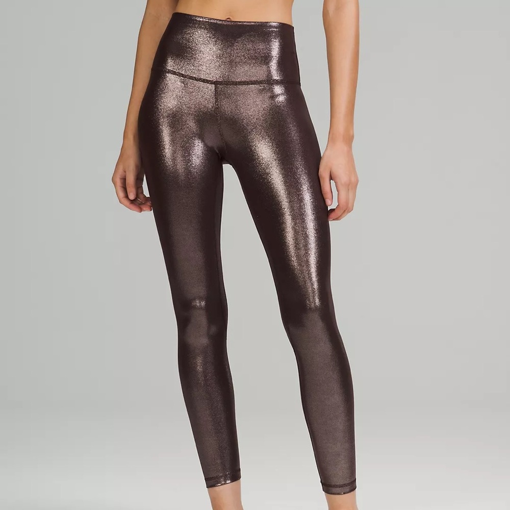 lululemon athletica Metallic Brown High-Rise Leggings